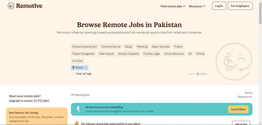 remote job online in pakistan 4 points