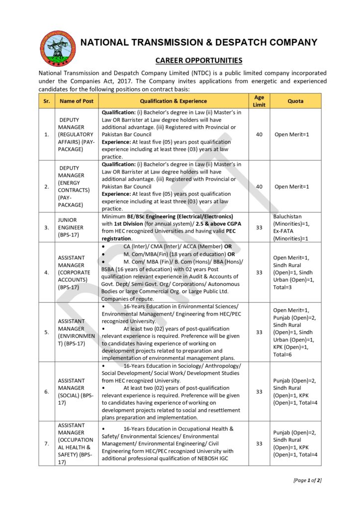 Shaheen Complex Lahore Jobs Application Form 2025