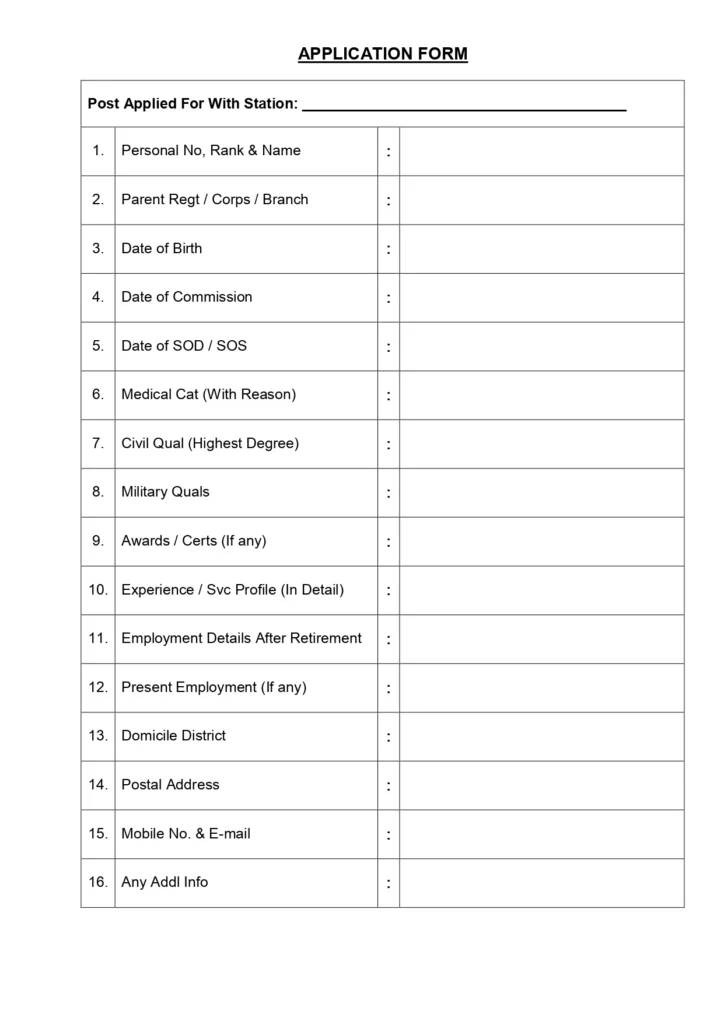 Spd force jobs 2025 application form