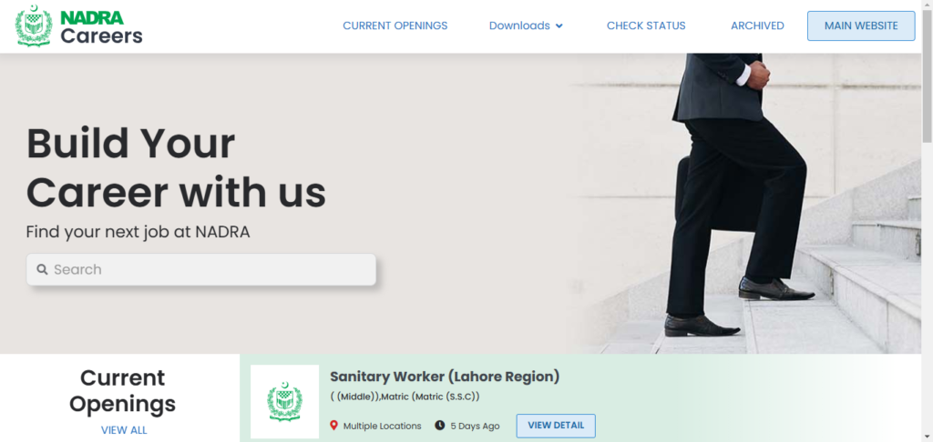 nadra jobs 2025 official site