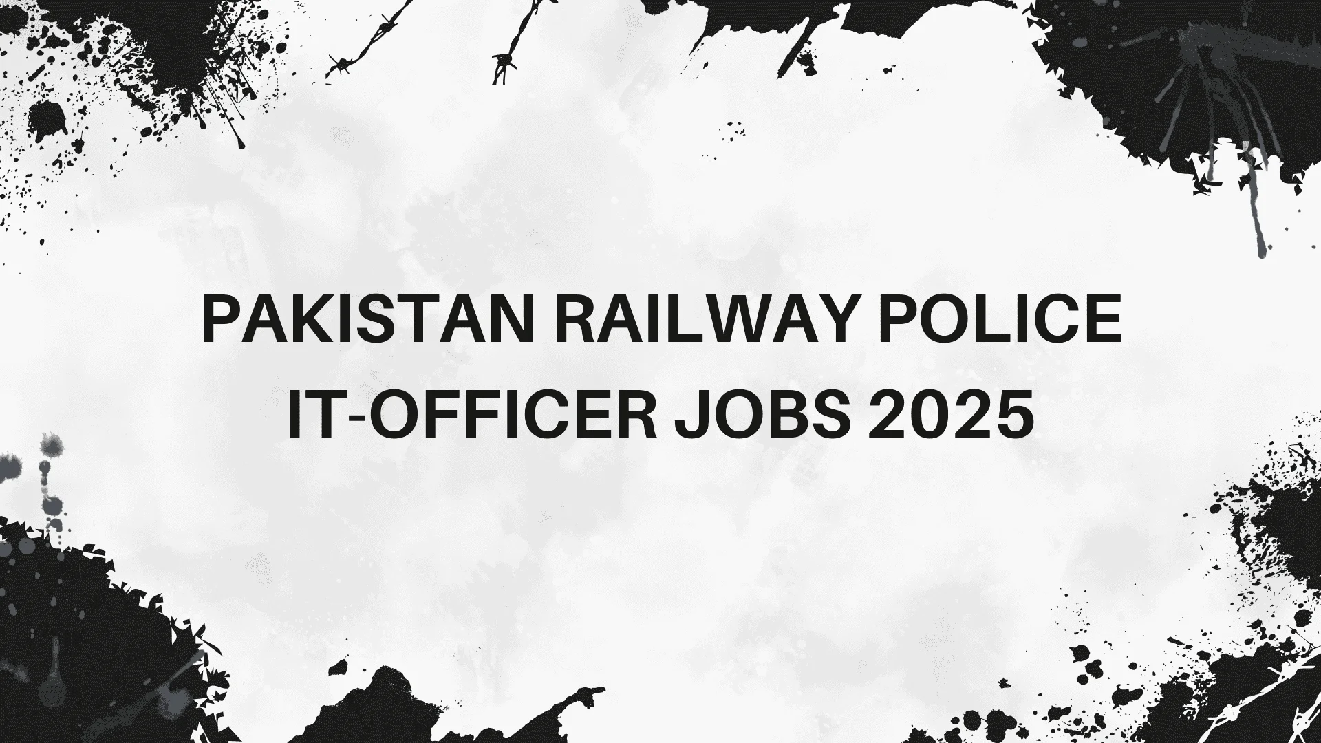 Railway police IT officer jobs 2025