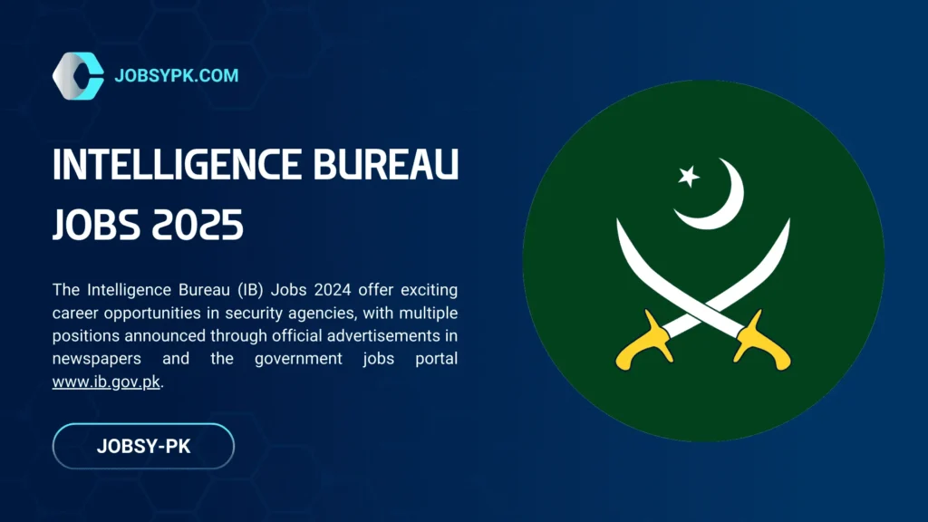 ib intelligence bureau jobs 2025 apply online ib jobs.gov.pk