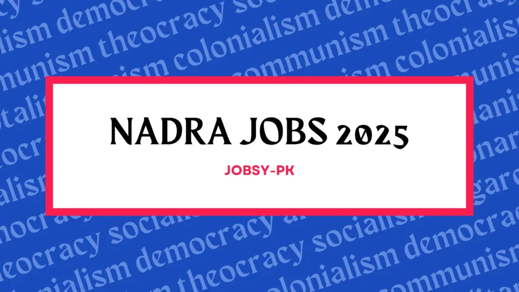 Nadra jobs 2025 apply online nadra.gov.pk