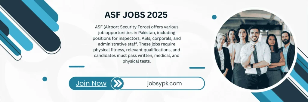 ASF Jobs 2025 Advertisement