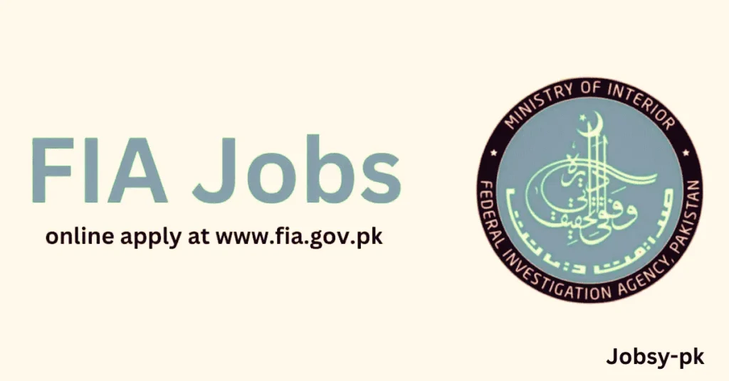 FIA Jobs 2025 Advertisement