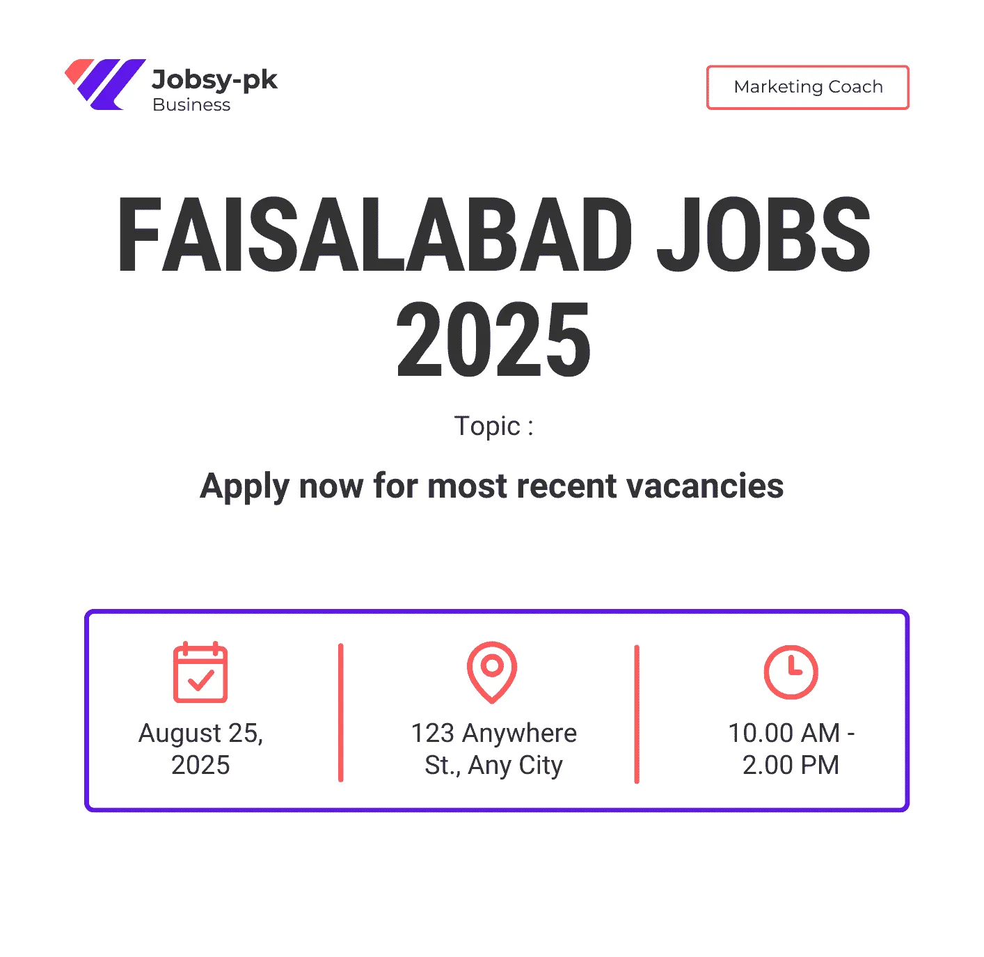 jobs in faisalabad 2025 Apply online