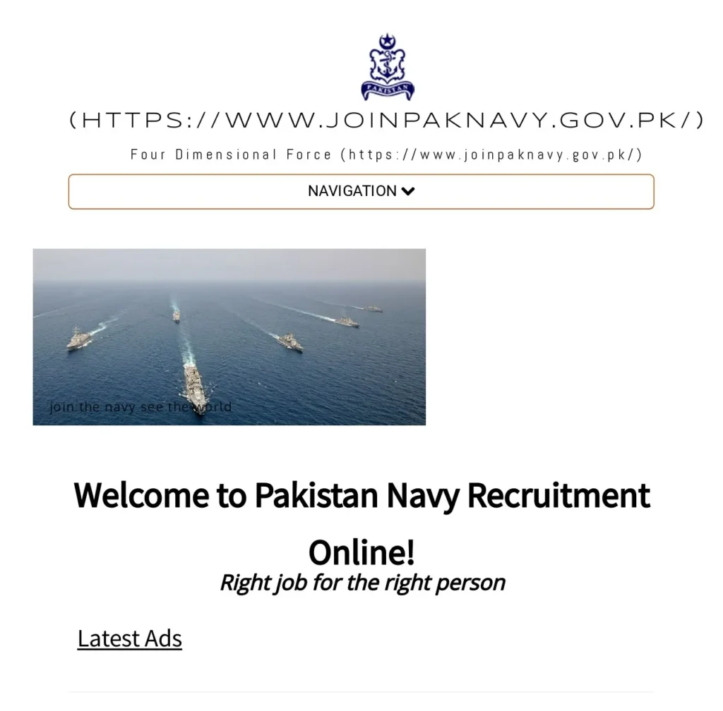 Pak Navy Jobs 2025 Latest Application Form